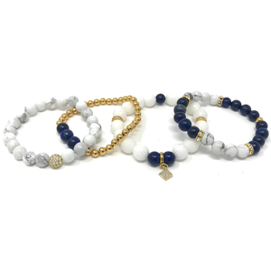 Howlite & Lapis Lazuli Jewelry set