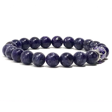 Charger l&#39;image dans la galerie, Purple Charoite with crystal bead