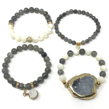 Load image into Gallery viewer, Labradorite &amp; Mother of Pearl Jewelry set