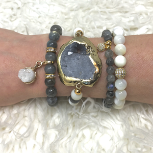 Labradorite & Mother of Pearl Jewelry set