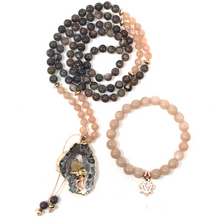 Load image into Gallery viewer, Pietersite &amp; Sunstone Mala Necklace