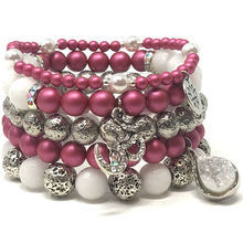 Load image into Gallery viewer, White Jade &amp; Swarovski Pearls Jewelry set