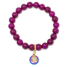 Load image into Gallery viewer, Purple Sugilite with OM charm