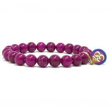 Load image into Gallery viewer, Purple Sugilite with OM charm