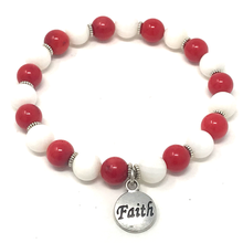 Charger l&#39;image dans la galerie, White Tridcana &amp; red beads