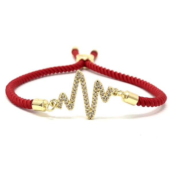 Adjustable red bracelet