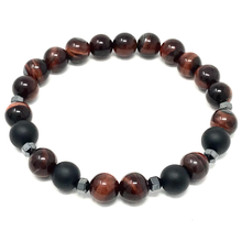 Load image into Gallery viewer, Set Black Onyx &amp; Red Tiger&#39;s Eye
