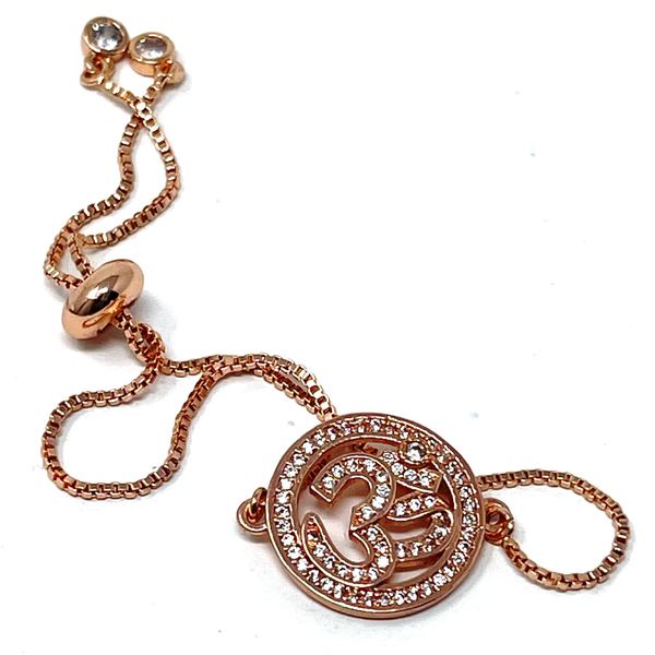 Adjustable rose gold chain bracelet