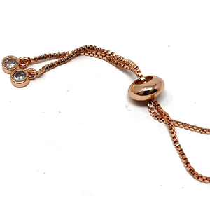 Adjustable rose gold chain bracelet