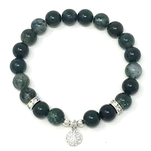 Load image into Gallery viewer, Set Moss Agate &amp; White Jade