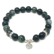 Load image into Gallery viewer, Set Moss Agate &amp; White Jade